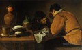 Dos jóvenes en una mesa Diego Velázquez